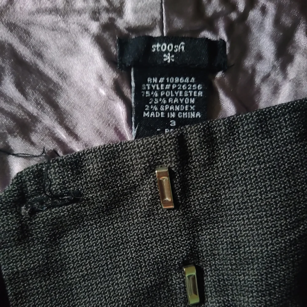 Stoosh Grey Straight Leg Slacks